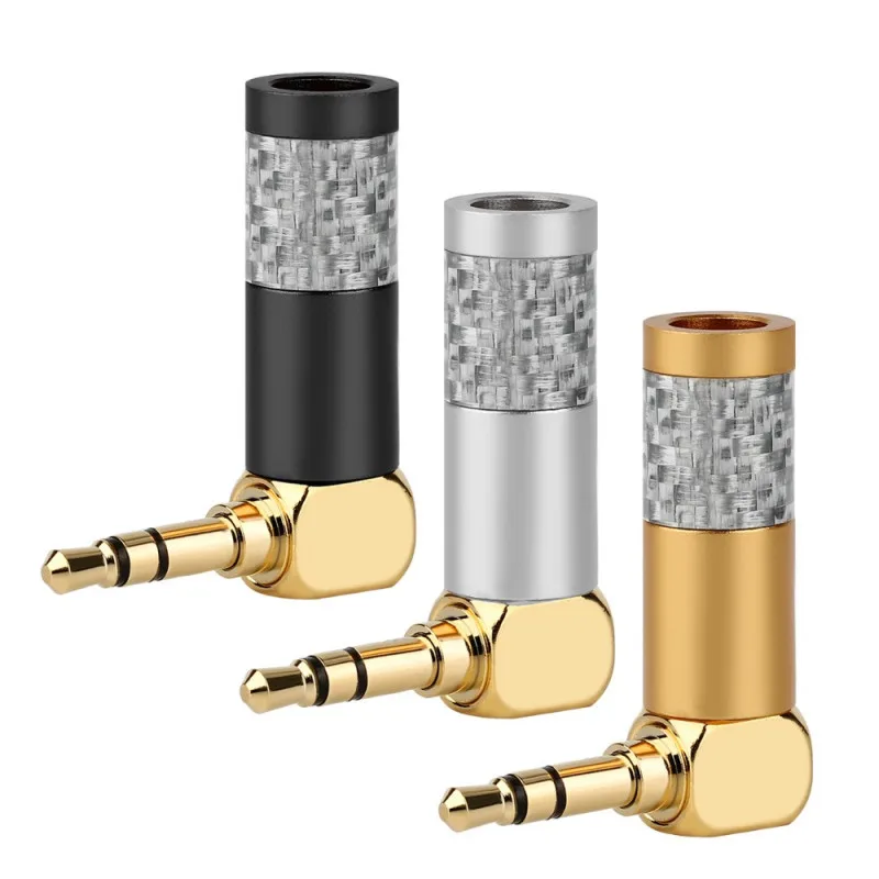 Plug 3 5 Jack Headphone Connector 3/4 Poles Stereo 90 Degree DIY Carbon Fiber Gold Plated Hifi Earphones 3.5mm AUX Audio Adapter
Plug 3 5 Jack Headphone Connector 3/4 Poles Stereo 90 Degree DIY Carbon Fiber Gold Plated Hifi Earphones 3.5mm AUX Audio Adapter
