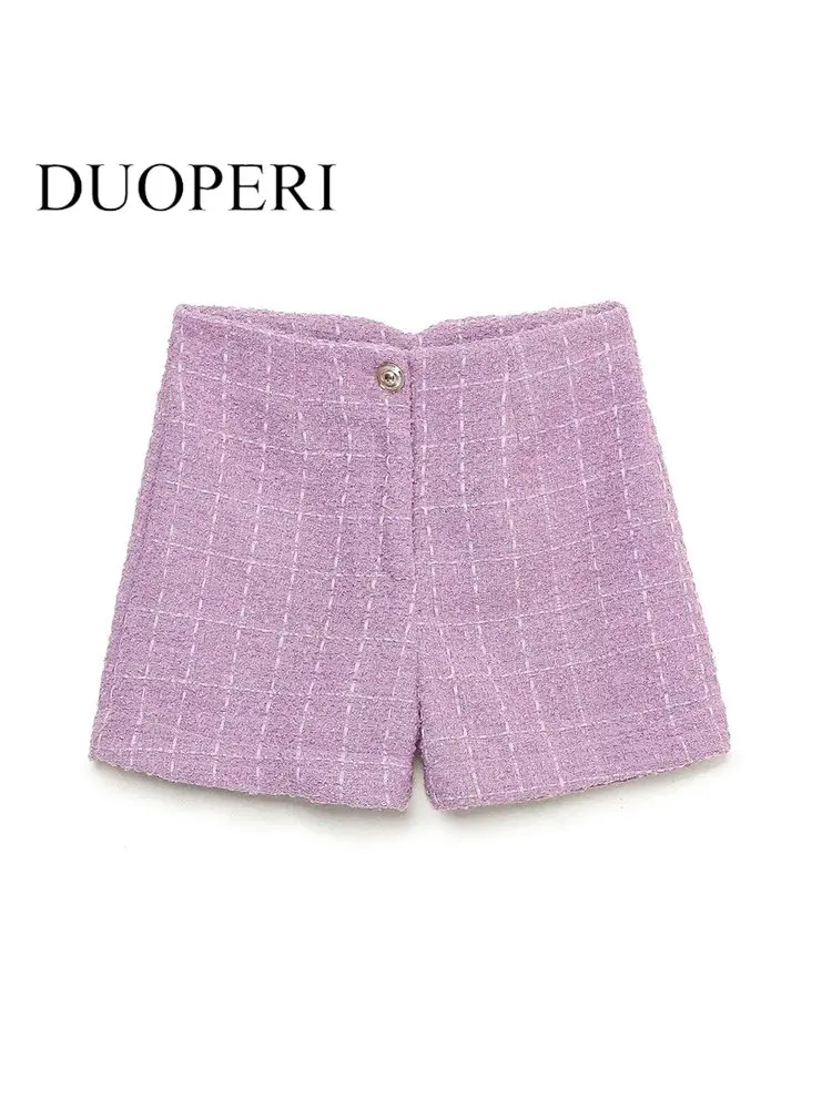 DUOPERI Women Fashion Texture Solid Front Zipper Button Shorts Vintage High Waist Female Chic Lady Shorts
DUOPERI Women Fashion Texture Solid Front Zipper Button Shorts Vintage High Waist Female Chic Lady Shorts