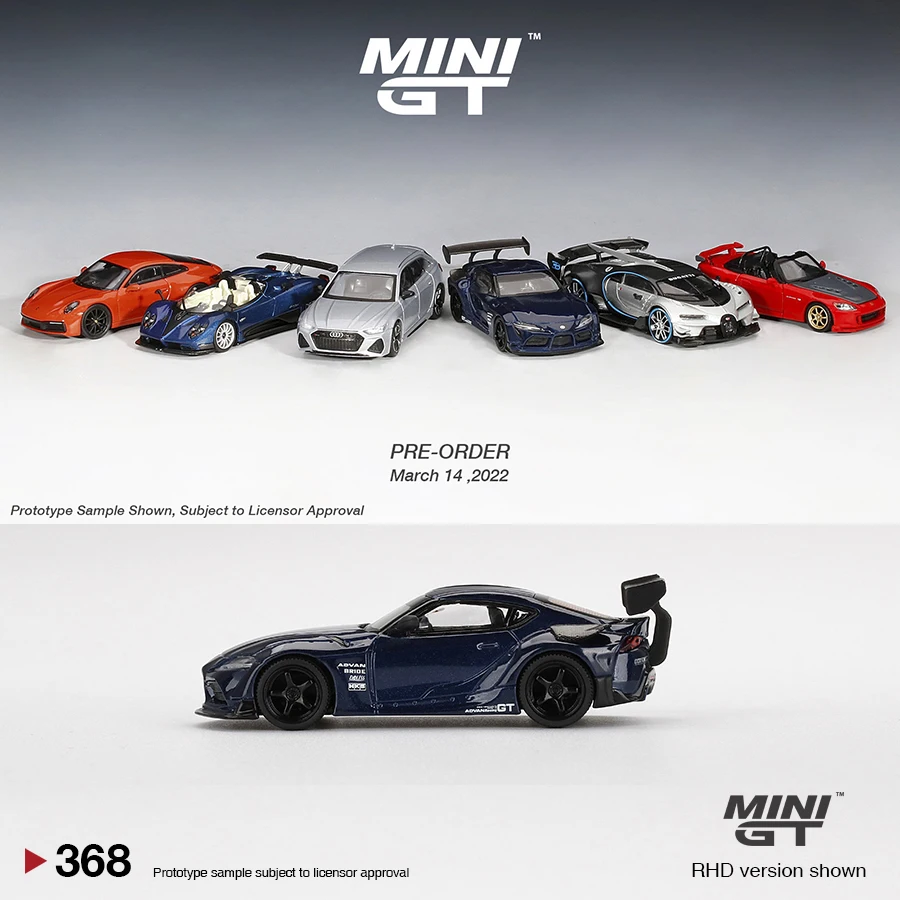 Мини GT 1:64 модель автомобиля GR Supra (A90), литье под давлением, снижение синего цвета
Мини GT 1:64 модель автомобиля GR Supra (A90), литье под давлением, снижение синего цвета