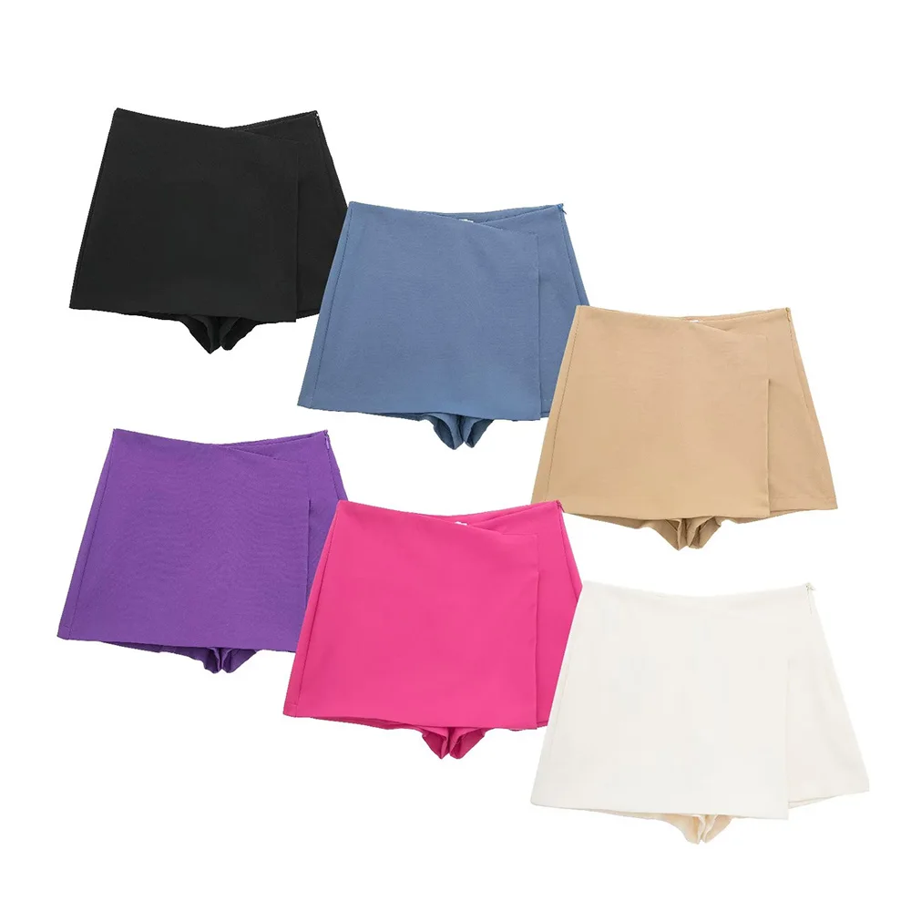 PB&ZA Mini Skirt Women's Fashion 2022 New Chic High Waist Solid Office Lady A-line Pantskirt Asymmetrical Skort Female Clothes
PB&ZA Mini Skirt Women's Fashion 2022 New Chic High Waist Solid Office Lady A-line Pantskirt Asymmetrical Skort Female Clothes
