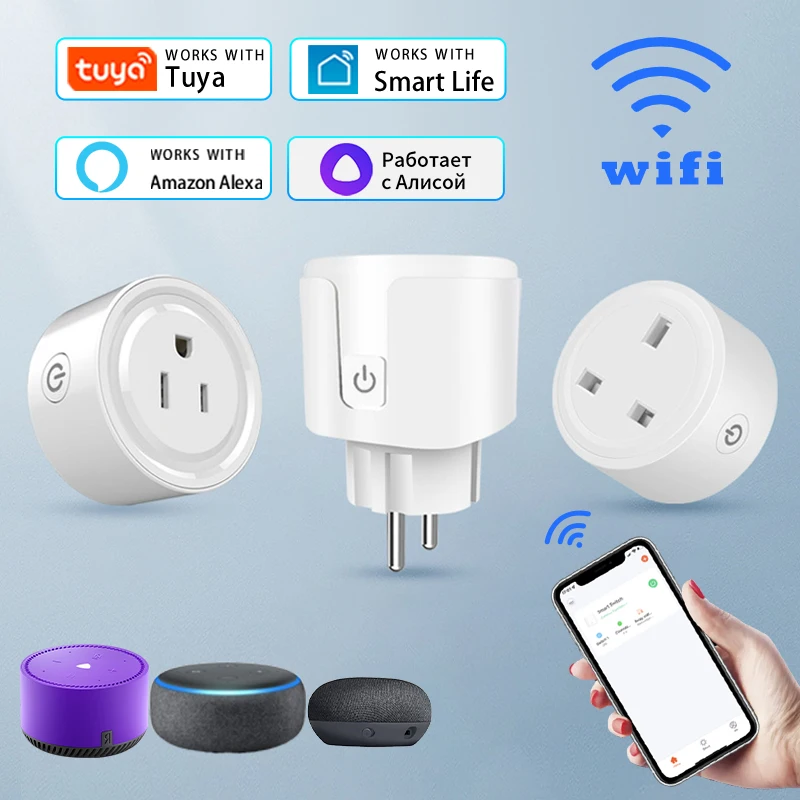 Tuya Smart Socket Power Monitor EU US UK Wifi Smart Plug Smart Life Wifi Plug Timing Smart Home Voice Control For Alexa Yandex
Tuya Smart Socket Power Monitor EU US UK Wifi Smart Plug Smart Life Wifi Plug Timing Smart Home Voice Control For Alexa Yandex