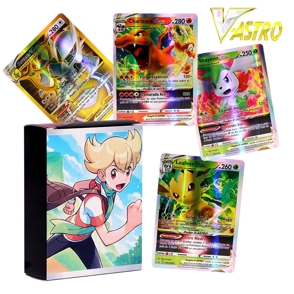New Pokemon Shining Cards In Spanish GX VMAX V Vstar Trainer Energy Holographic Cards Game Castellano Espanol Children Toy
New Pokemon Shining Cards In Spanish GX VMAX V Vstar Trainer Energy Holographic Cards Game Castellano Espanol Children Toy