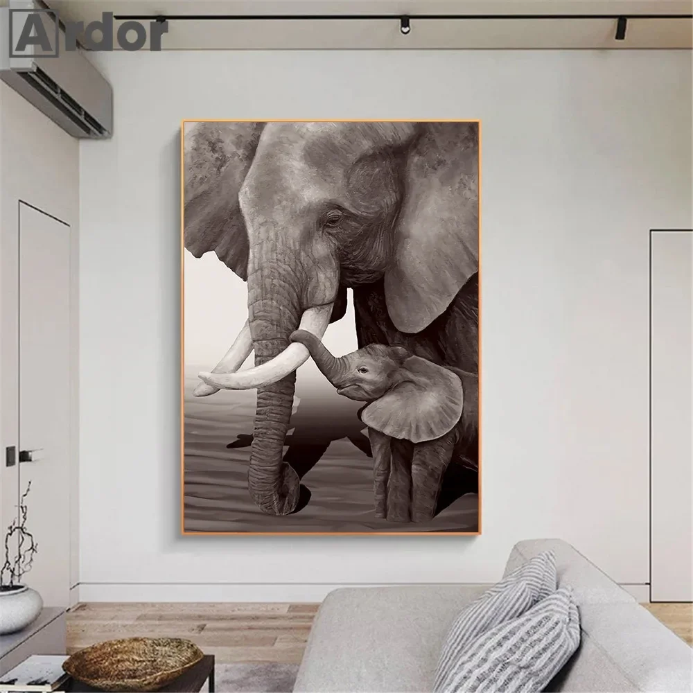 Nature Animal Wall Art Canvas Painting Mother And Child Elephant Posters and Prints Nordic Wall Pictures Living Room Decoration
Nature Animal Wall Art Canvas Painting Mother And Child Elephant Posters and Prints Nordic Wall Pictures Living Room Decoration