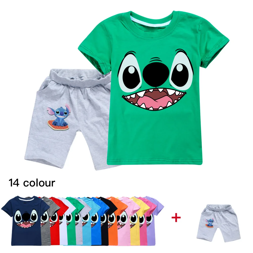 2022 Stitch New Cartoon Anime Toddler Girls Fashion Clothing T-Shirt + Shorts Suit Baby Boys Girls Christmas Costumes 2-16Y
2022 Stitch New Cartoon Anime Toddler Girls Fashion Clothing T-Shirt + Shorts Suit Baby Boys Girls Christmas Costumes 2-16Y