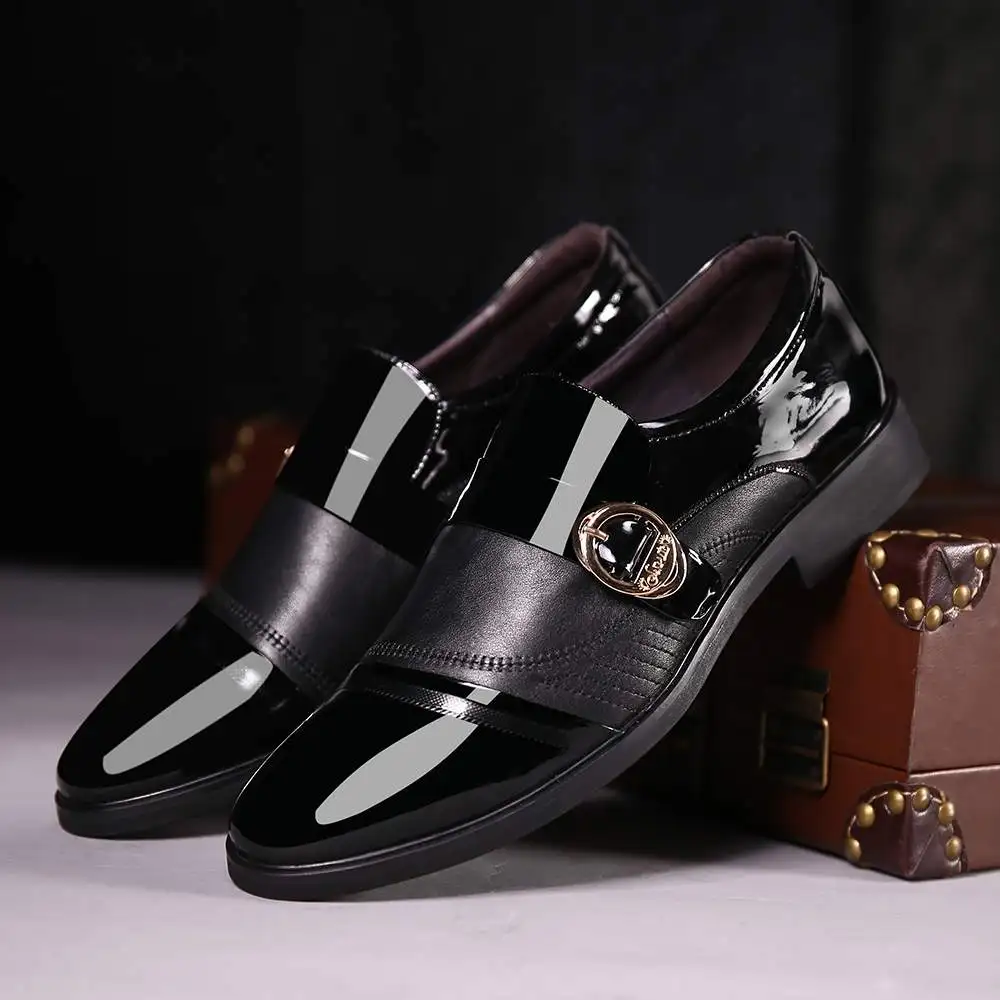 2022 New Men Stylish Leather Splicing Metal Buckle Non-slip Slip-on Formal Dress Shoes Luxury Comfy Business Loafers Outdoor
2022 New Men Stylish Leather Splicing Metal Buckle Non-slip Slip-on Formal Dress Shoes Luxury Comfy Business Loafers Outdoor