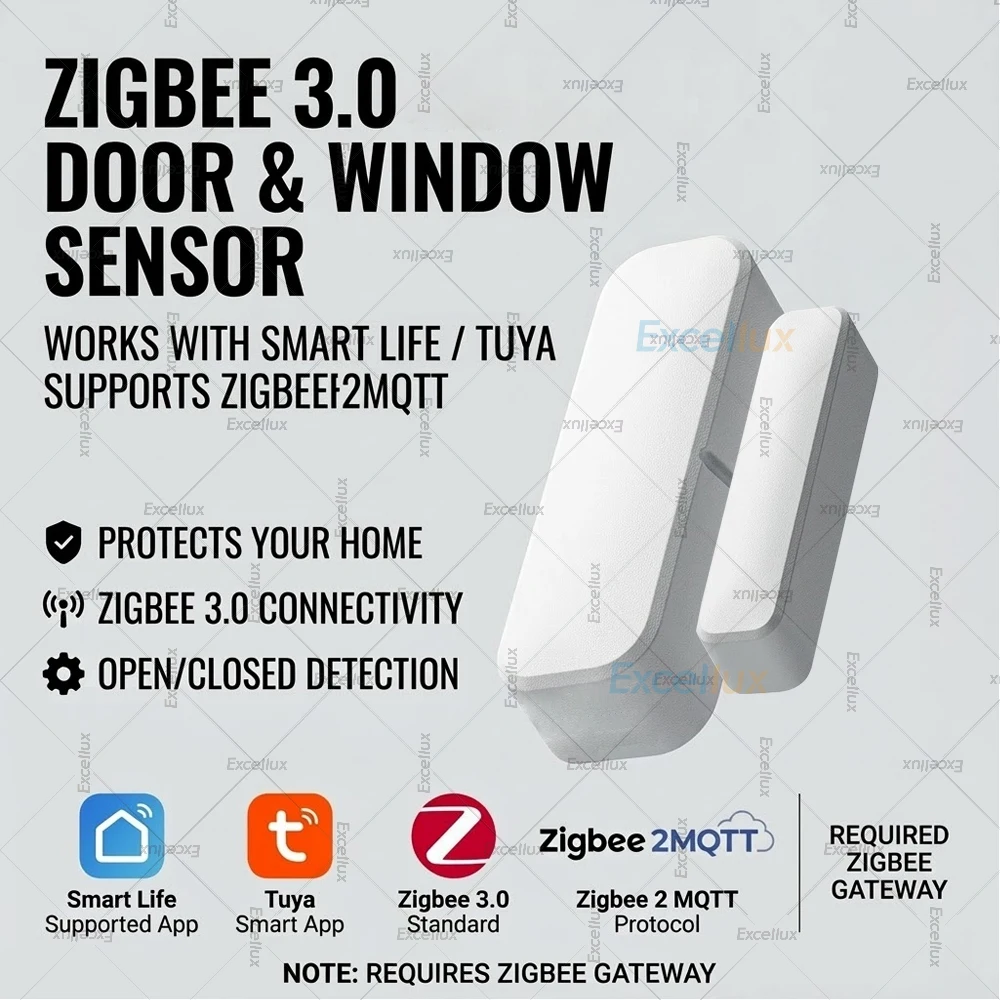 Датчик открытия/закрытия двери/окна Tuya Zigbee
Датчик открытия/закрытия двери/окна Tuya Zigbee