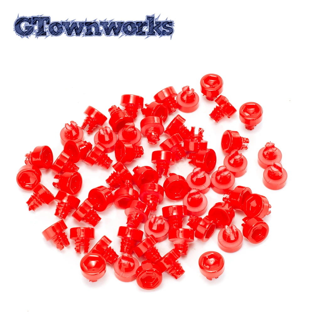 

100pcs Wheel Rivets For Universal Rim Cap Lip Screw Bolt Tires Replacement Decoration Nuts Car Styling Tunning Parts ABS Plastic