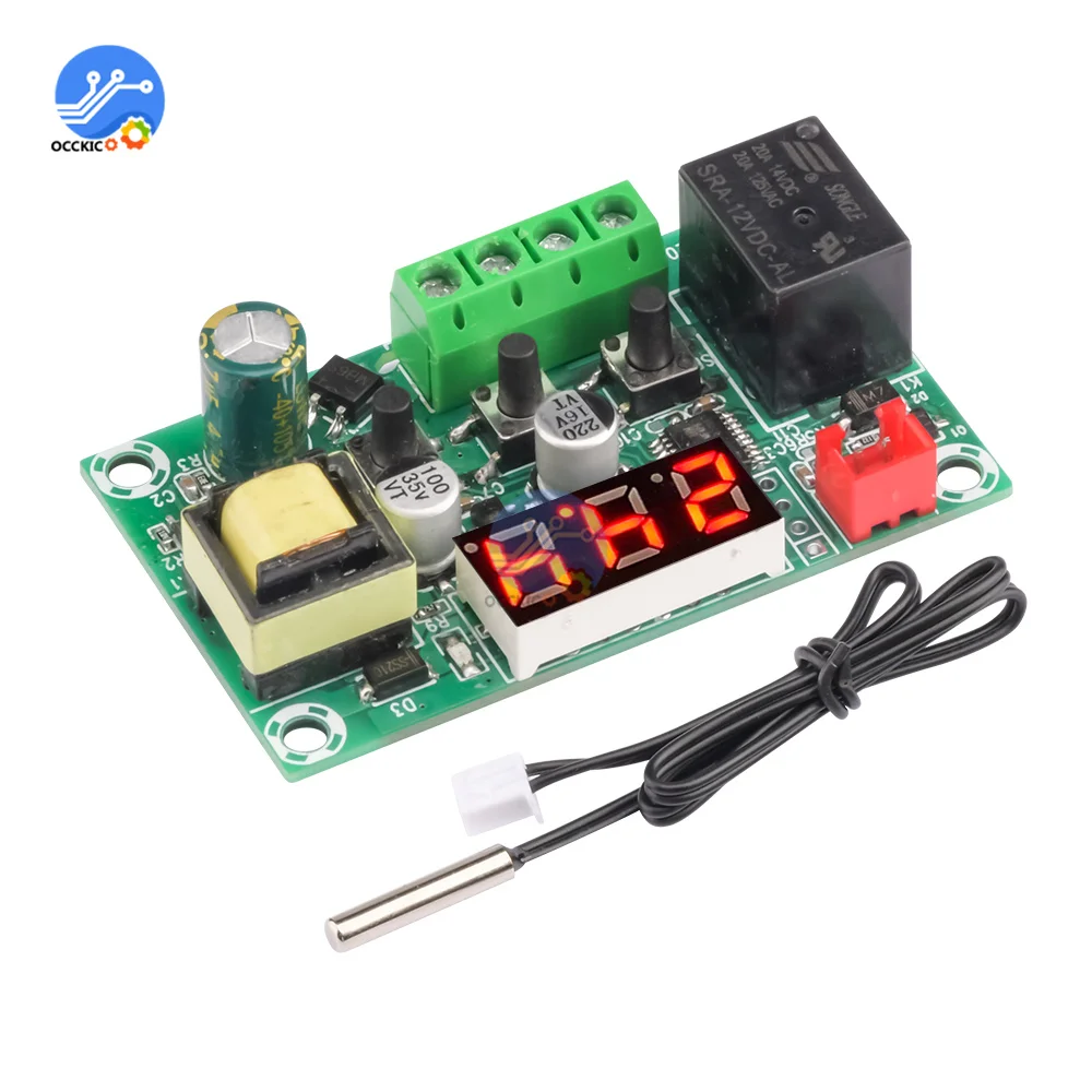 W1209 LED Thermostat 110-220V NTC Digital Temperature Controller -50-110°C Relay Output Temperature Control Thermostat Switch
W1209 LED Thermostat 110-220V NTC Digital Temperature Controller -50-110°C Relay Output Temperature Control Thermostat Switch