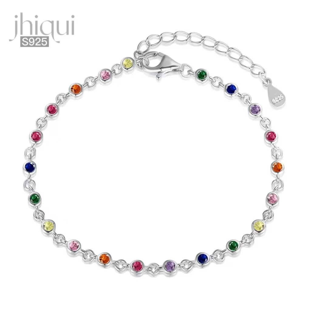 Браслет из серебра 925 пробы с цветным цирконием, 15 + 3 см
Браслет из серебра 925 пробы с цветным цирконием, 15 + 3 см