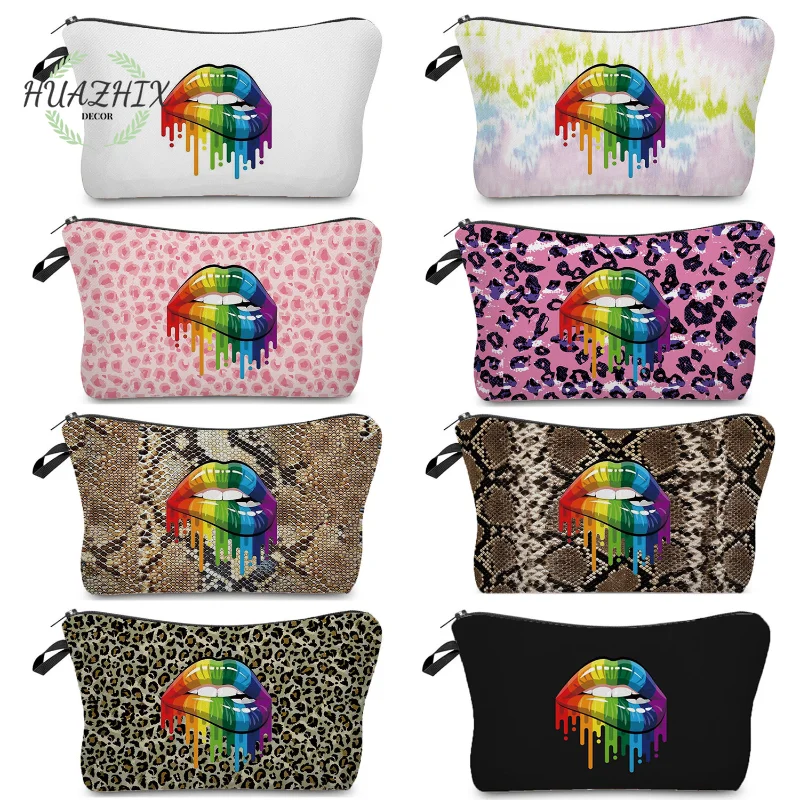 Rainbow Lips Cosmetic Bags Heat Transfer Print For Lady Make-up Travel Reusable Portable Organizer Pencil Cases High Quality
Rainbow Lips Cosmetic Bags Heat Transfer Print For Lady Make-up Travel Reusable Portable Organizer Pencil Cases High Quality