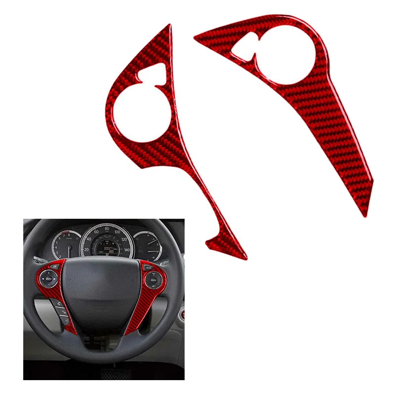 1 Pair Car Steering Wheel Button Trim Cover Sticker Red Carbon Fiber Fit for Honda Accord 2013 2014 2015 2016 2017
1 Pair Car Steering Wheel Button Trim Cover Sticker Red Carbon Fiber Fit for Honda Accord 2013 2014 2015 2016 2017