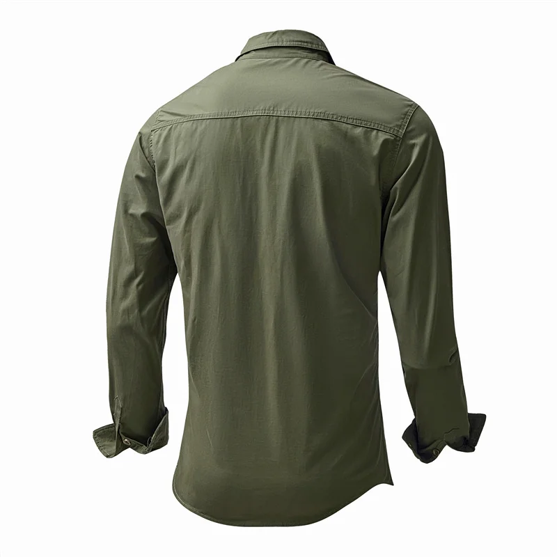 Casual Men's Shirt Fashion Military Cargo Shirts Tops 2022 Spring Summer Long Sleeve Button Shirt Solid Color Men Blouse Tees
Casual Men's Shirt Fashion Military Cargo Shirts Tops 2022 Spring Summer Long Sleeve Button Shirt Solid Color Men Blouse Tees