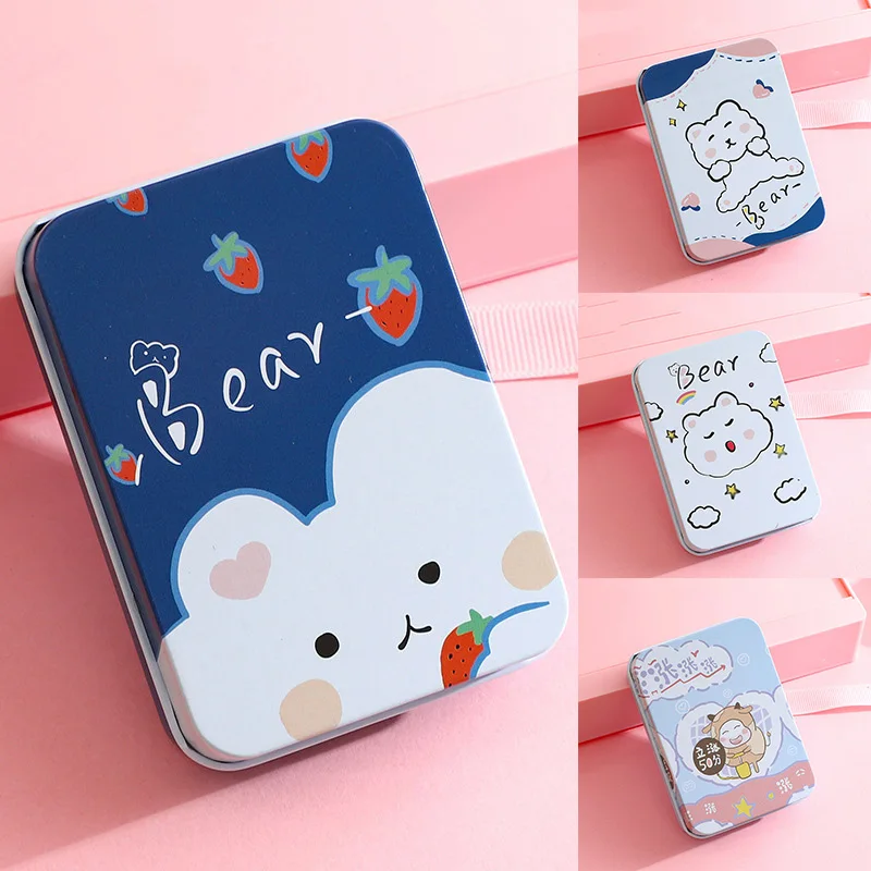 

Creative Candy Box Cartoon Sweet Rectangular Storage Box Tinplate Storage Boxes Printed Hairbands Boxes Postcard Small Tin Box