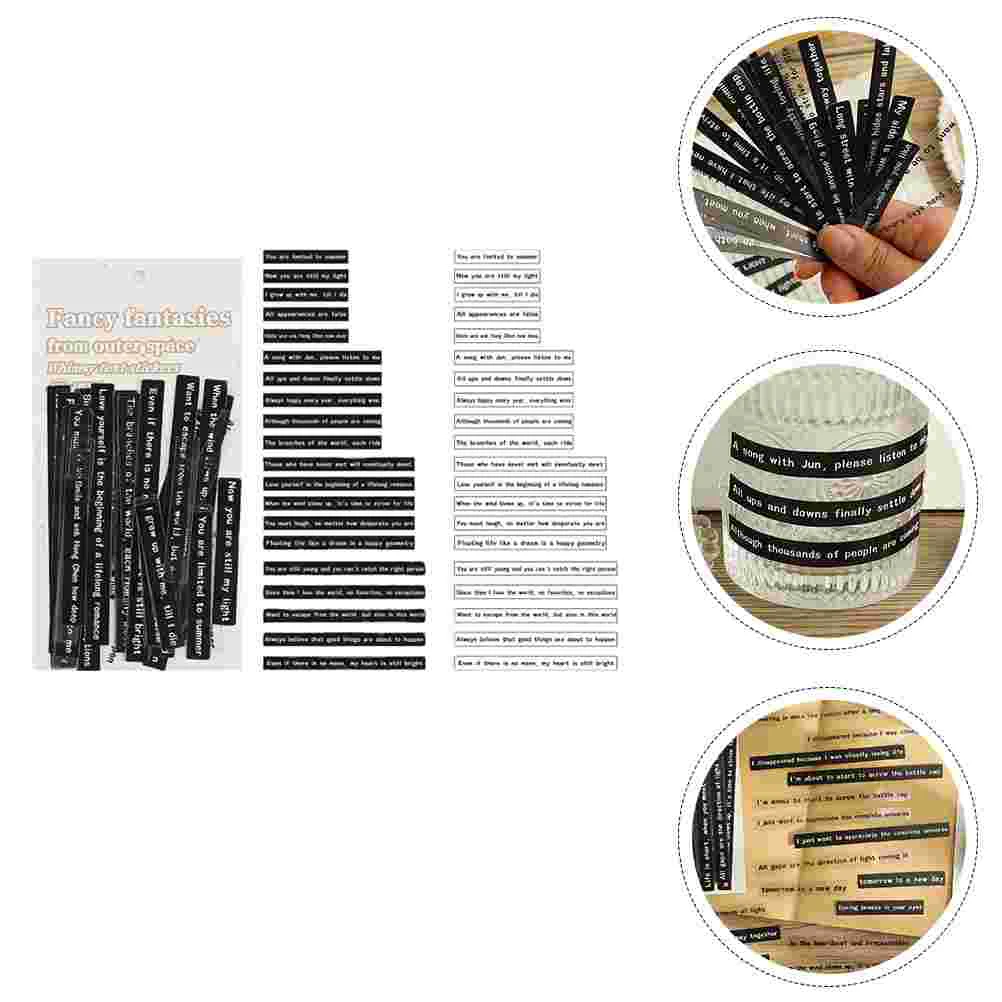 4 Sets Self-Adhesive Notebook Sticker English Phrase Sticker Multi-purpose Diary Decals
4 Sets Self-Adhesive Notebook Sticker English Phrase Sticker Multi-purpose Diary Decals