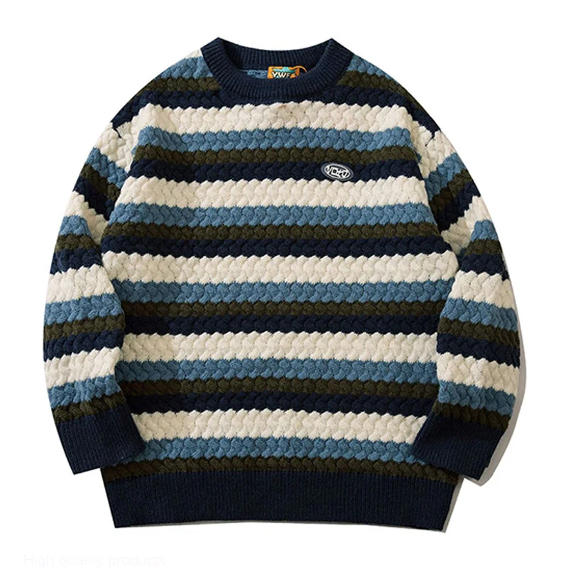 Harajuku Japanese Rainbow Striped Hip Hop Streetwear 2023 Autumn Oversize Pullovers for Men Fashion Sweaters
Harajuku Japanese Rainbow Striped Hip Hop Streetwear 2023 Autumn Oversize Pullovers for Men Fashion Sweaters