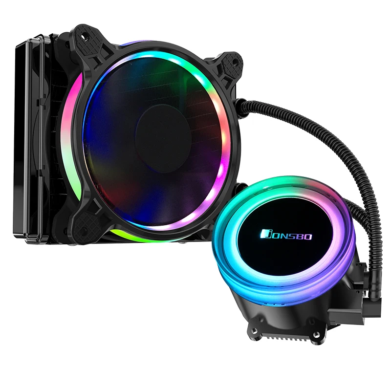 JONSBO TW2-120 Angel Eyes Pure Copper Radiating Base Fan 256 Colors Change Automatic of Water Cooling All-in-one CPU Radiator
JONSBO TW2-120 Angel Eyes Pure Copper Radiating Base Fan 256 Colors Change Automatic of Water Cooling All-in-one CPU Radiator