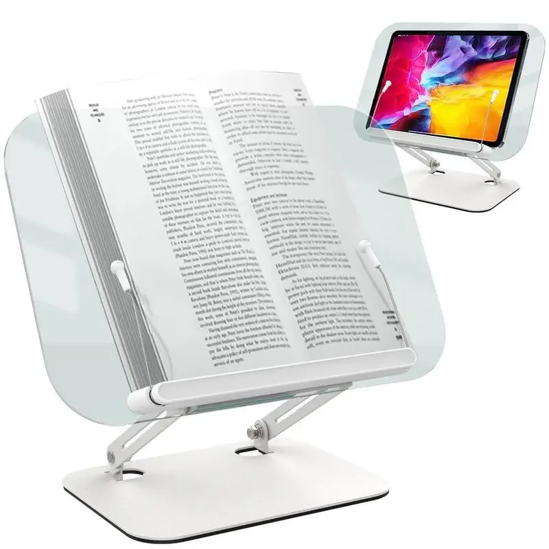 

Book Reading Stand Transparent Acrylic Book Display Stand Book Accessories Desk Stand With Page Clips For Magazines Sheet Music