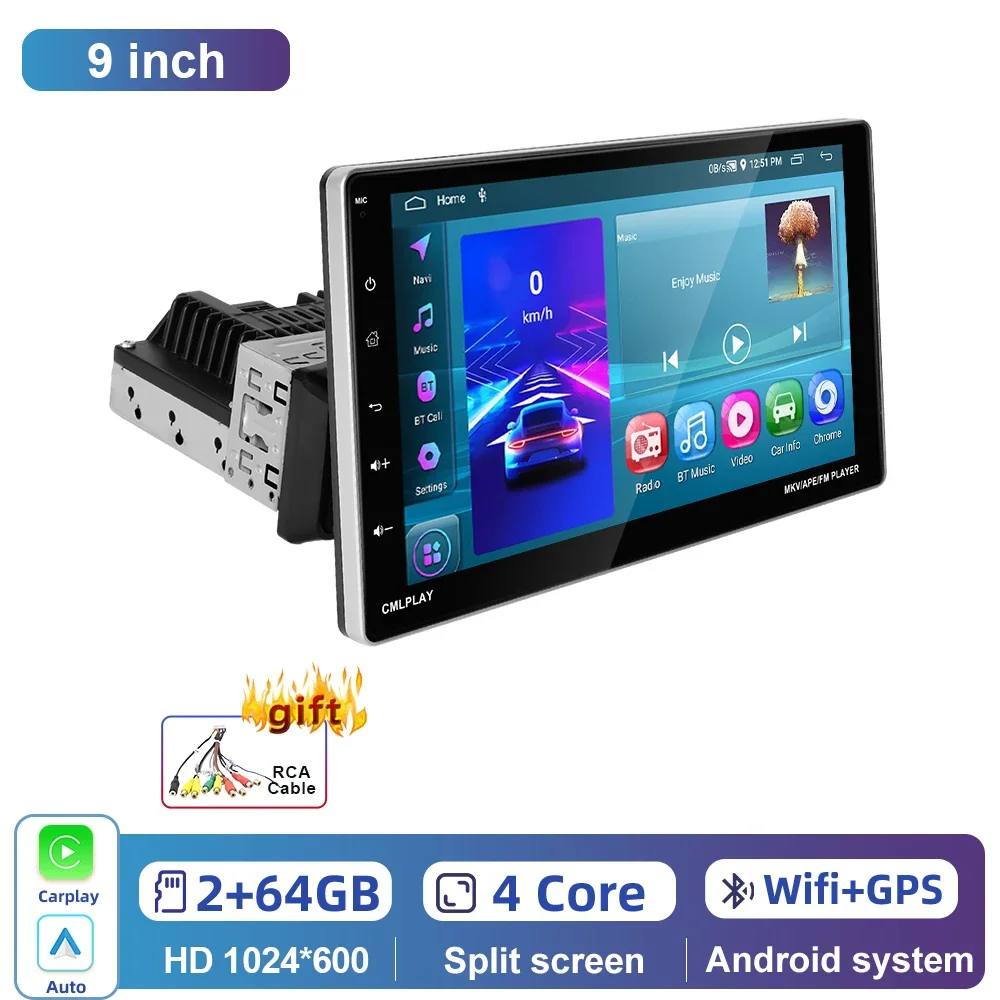 Podofo автомобильный стерео радио 9 дюймов 1din Android 13 Carplay Android авто автомобильный мультимедийный плеер Bluetooth WIFI FM радио для универсального
Podofo автомобильный стерео радио 9 дюймов 1din Android 13 Carplay Android авто автомобильный мультимедийный плеер Bluetooth WIFI FM радио для универсального