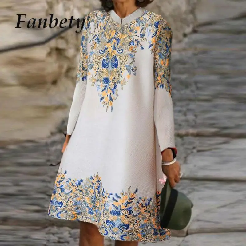 Autumn New Vintage Chic Print Female Dress Casual Pullover Long Sleeve Oversized Women Dress Harajuku Stand Neck A-Line Dresses
Autumn New Vintage Chic Print Female Dress Casual Pullover Long Sleeve Oversized Women Dress Harajuku Stand Neck A-Line Dresses