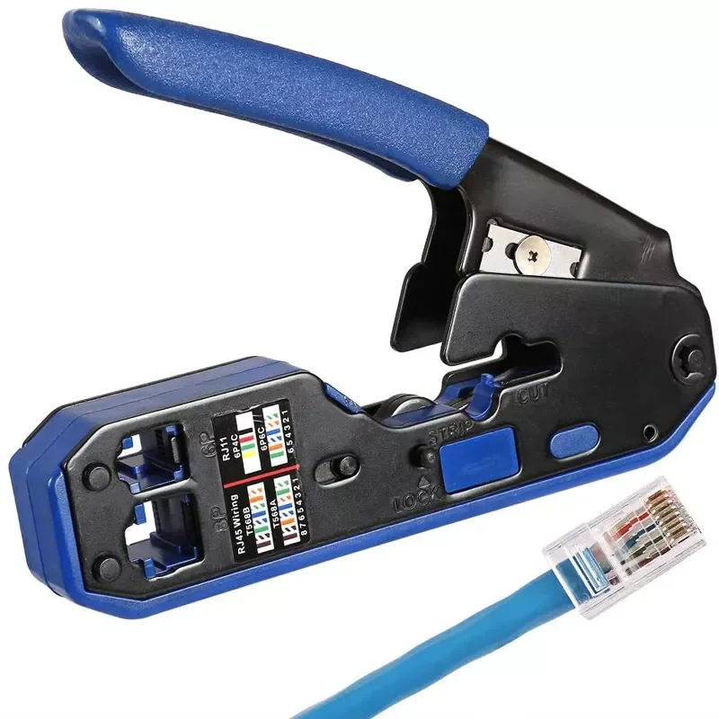 RJ45 Crimping Tool, Network Crimping Tool, Wire Stripper, Wire Stripper for Rj45 Cat6 Cat5E Cat5 Rj11 Rj12 Connector
RJ45 Crimping Tool, Network Crimping Tool, Wire Stripper, Wire Stripper for Rj45 Cat6 Cat5E Cat5 Rj11 Rj12 Connector