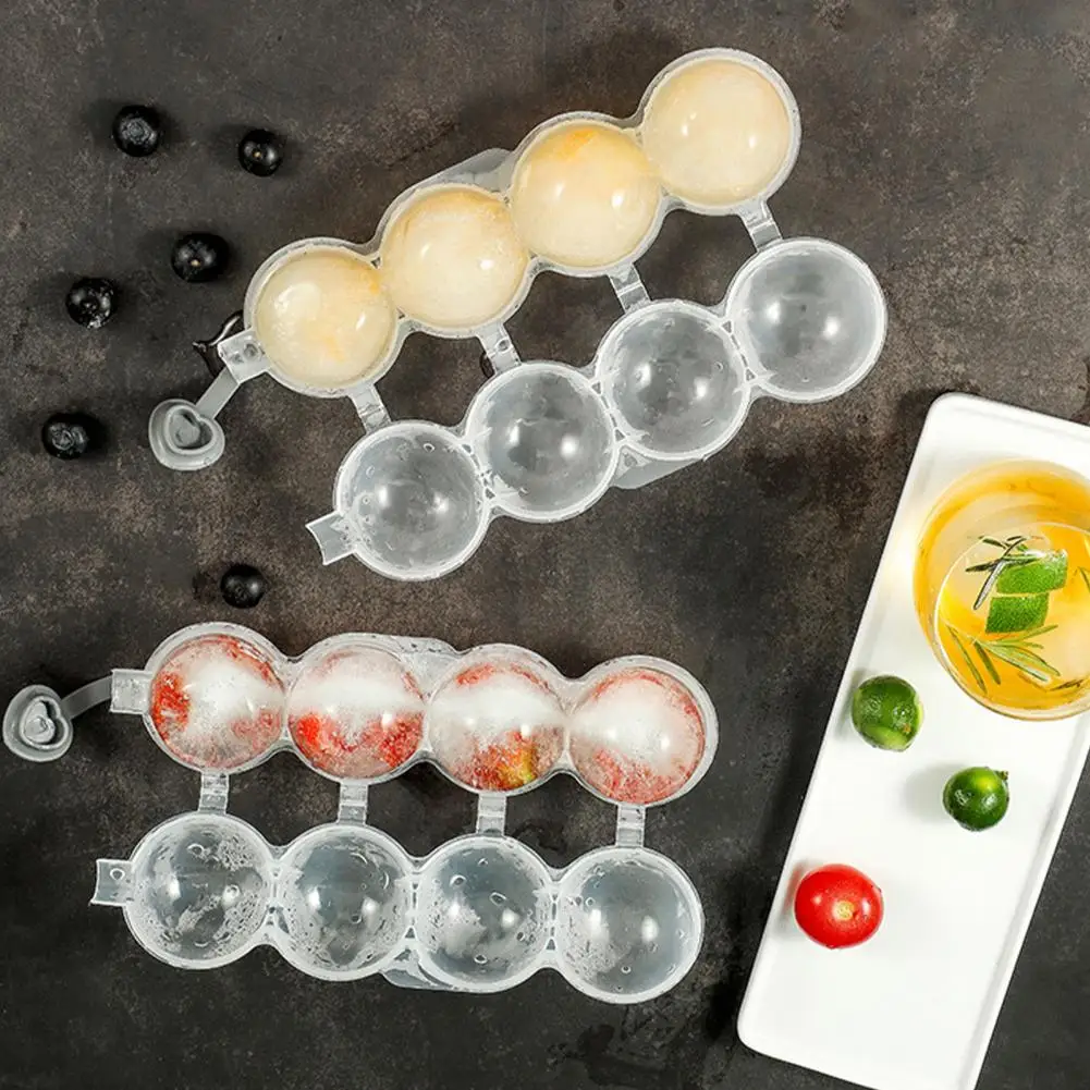 Convenient Plastic 4 Cavity Mixed-Drinks Fruit Ice Ball Making Mould Kitchen Supplies Ice Cube Mold Ice Ball Maker
Convenient Plastic 4 Cavity Mixed-Drinks Fruit Ice Ball Making Mould Kitchen Supplies Ice Cube Mold Ice Ball Maker