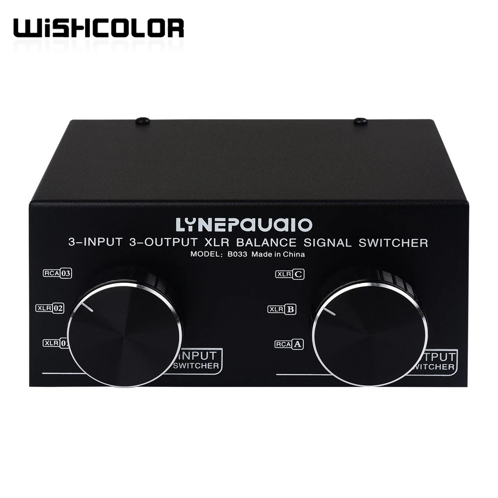 Аудиопереключатель Wishcolor B033, 3-входной 3-выходной аудиопереключатель, подходит для сбалансированного XLR-неравномерного RCA
Аудиопереключатель Wishcolor B033, 3-входной 3-выходной аудиопереключатель, подходит для сбалансированного XLR-неравномерного RCA