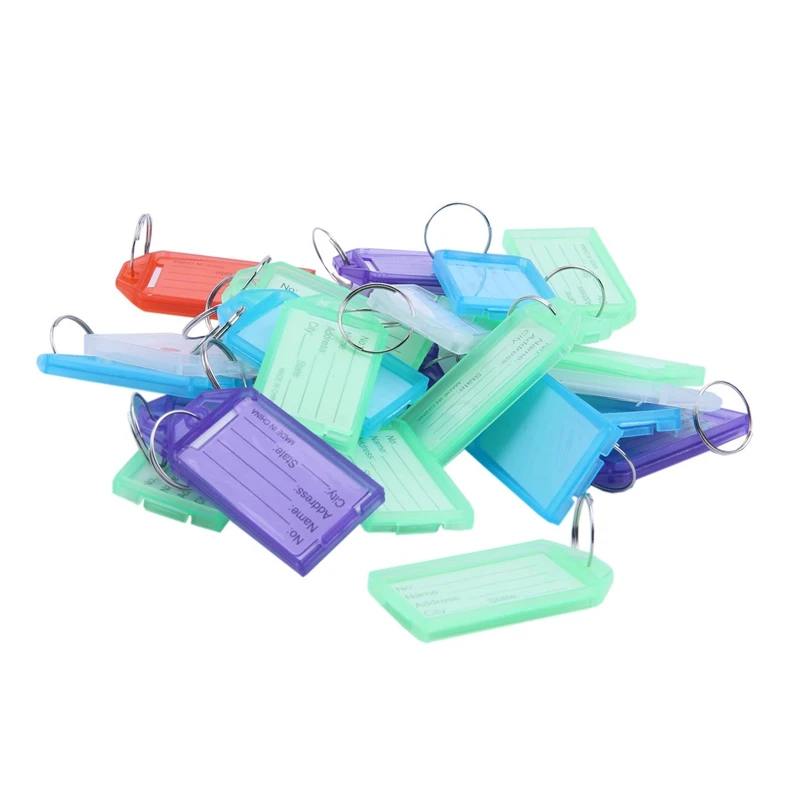 125Pcs Multicolor Plastic Key ID Label Tags W 2Cm Dia Ring Keyring
125Pcs Multicolor Plastic Key ID Label Tags W 2Cm Dia Ring Keyring