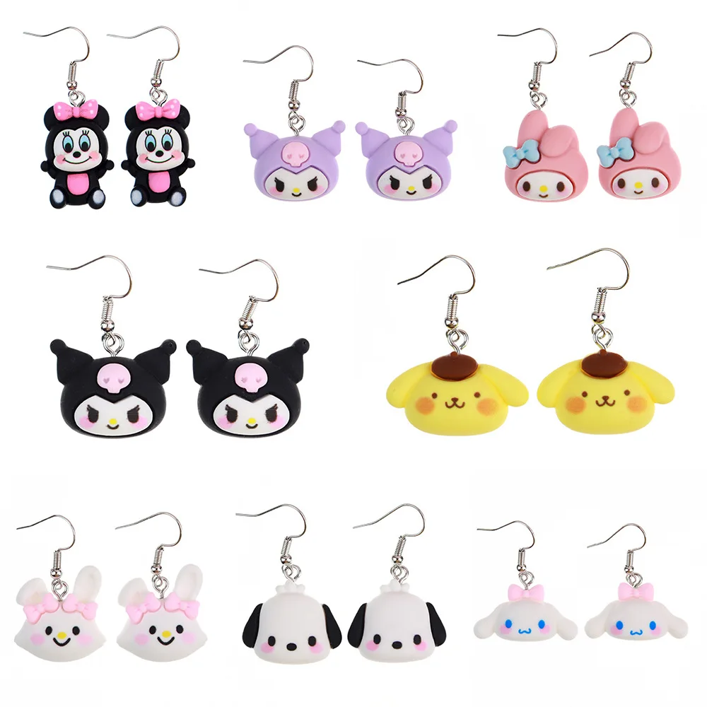 Sanrio Cinnamoroll My Melody Kuromi Earrings Women Kawaii Anime Student Cute Cartoon Earrings Girl Heart Gift Niche Earring
Sanrio Cinnamoroll My Melody Kuromi Earrings Women Kawaii Anime Student Cute Cartoon Earrings Girl Heart Gift Niche Earring