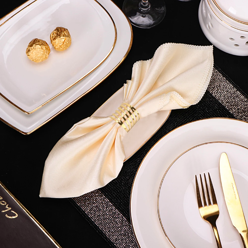 Everyday Use Table Decoration Hollow Out 12pcs Back Pattern Napkin Buckle Holder Wedding Napkin Rings
Everyday Use Table Decoration Hollow Out 12pcs Back Pattern Napkin Buckle Holder Wedding Napkin Rings
