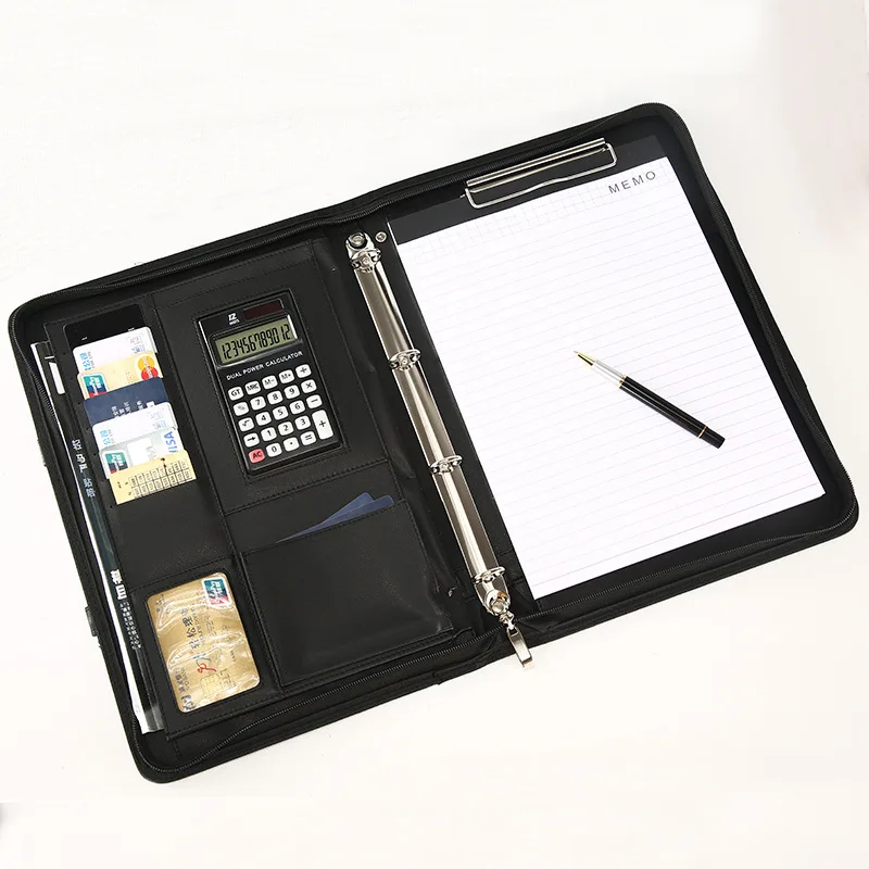 A4 Portfilio Business Manager Document Bag Organizer Brief Case Zipped Leather File Folder with Zipper Calculator notebook
A4 Portfilio Business Manager Document Bag Organizer Brief Case Zipped Leather File Folder with Zipper Calculator notebook