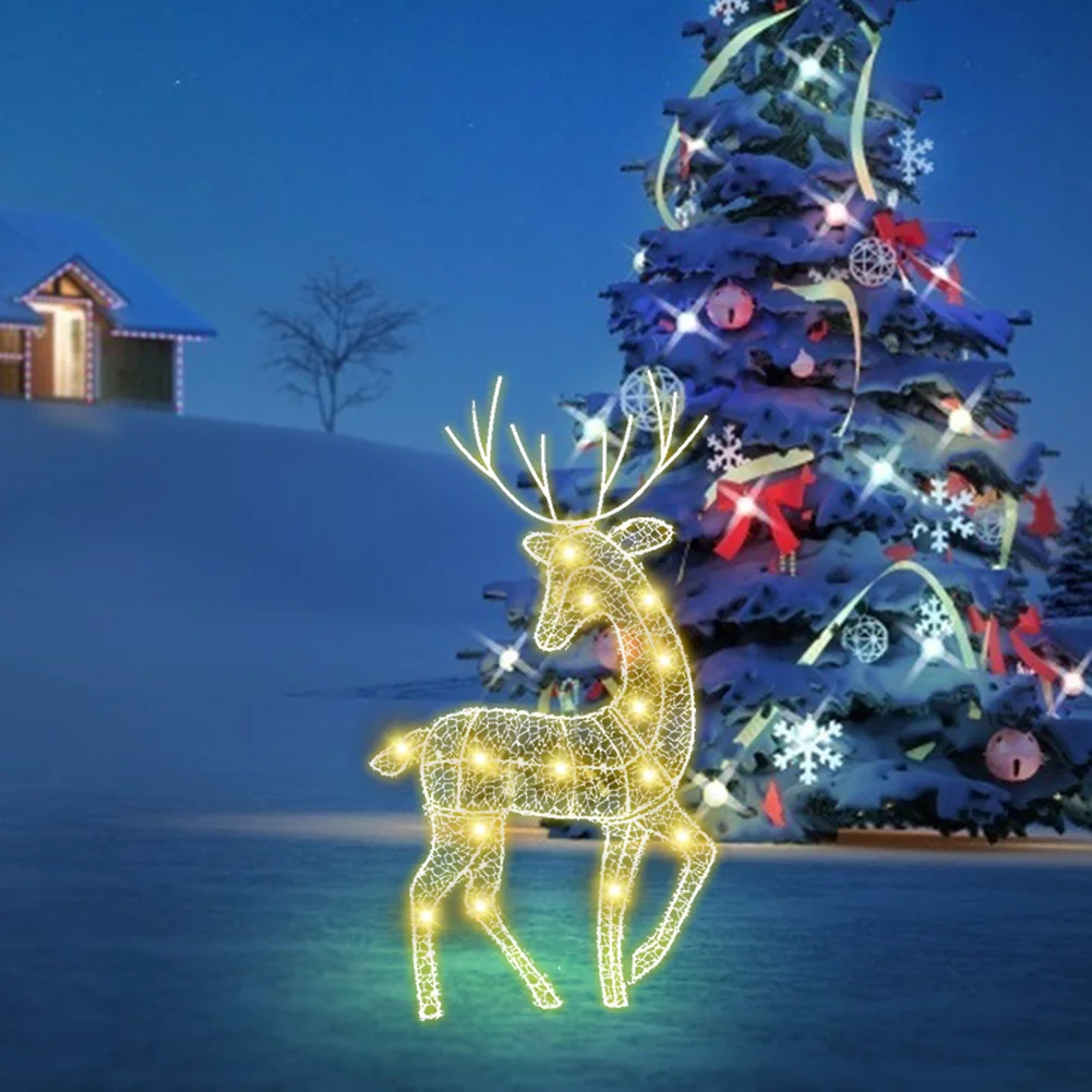 DIY Elk Deer Statue Battery Powered Iron Art Reindeer Yard Ornament Atmosphere Props Reindeer Statue Xmas Christmas Decorations
DIY Elk Deer Statue Battery Powered Iron Art Reindeer Yard Ornament Atmosphere Props Reindeer Statue Xmas Christmas Decorations
