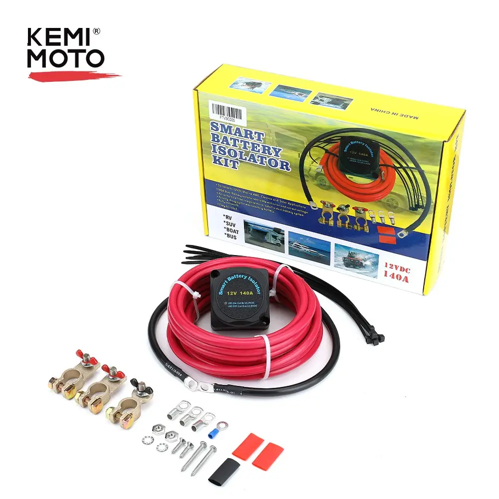 ATV UTV 12V 140A Battery Isolator Voltage Sensitive Relay Wiring Cable Kit VSR Automatic Charing for Can am for Artic Cat Boats
ATV UTV 12V 140A Battery Isolator Voltage Sensitive Relay Wiring Cable Kit VSR Automatic Charing for Can am for Artic Cat Boats
