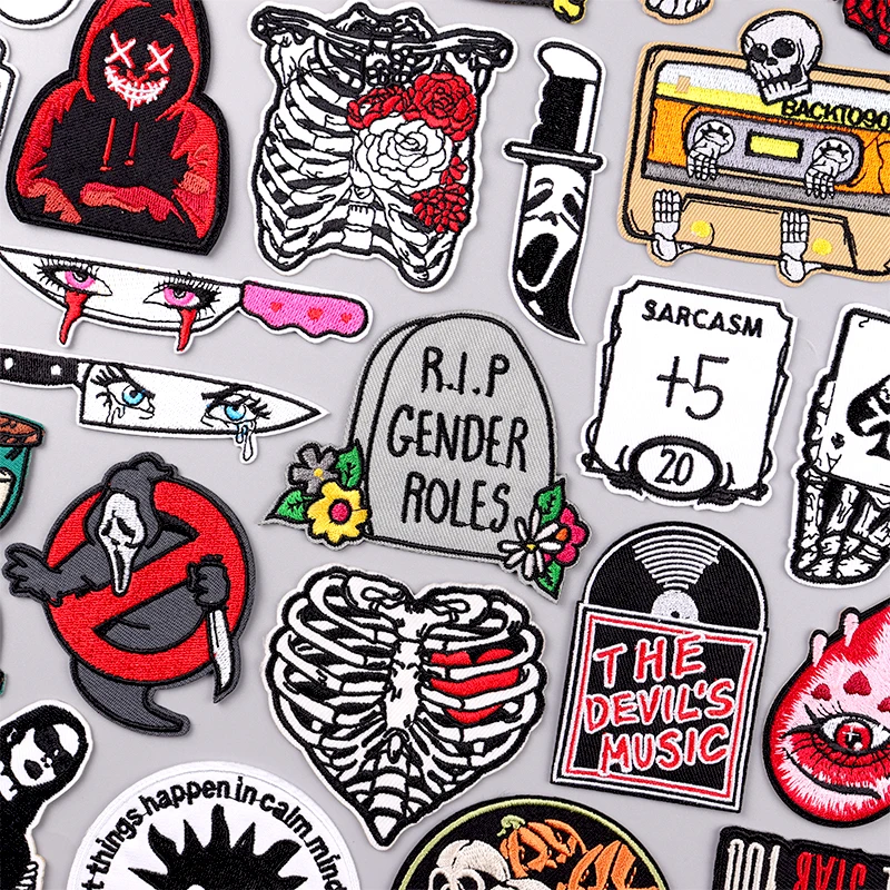 Punk Skull Embroidery Patch Hip Hop Patches For Clothing Iron On Patches On Clothes Sewing/Fusible Patch For Clothes Stickers
Punk Skull Embroidery Patch Hip Hop Patches For Clothing Iron On Patches On Clothes Sewing/Fusible Patch For Clothes Stickers
