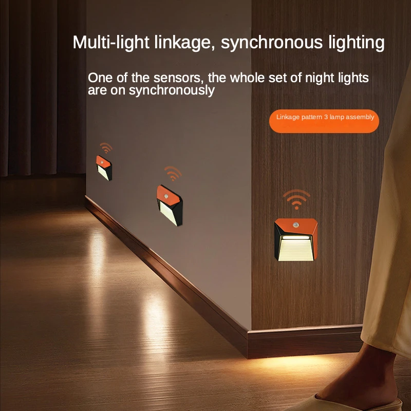 Nightlight Intelligent Human Body Lamp Linkage Induction Charging Wall Lamp LED Bedroom Stairs Olight Rechargeable Battery
Nightlight Intelligent Human Body Lamp Linkage Induction Charging Wall Lamp LED Bedroom Stairs Olight Rechargeable Battery