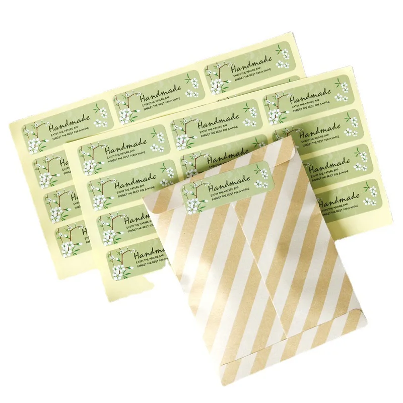 120pcs 5cm Green Handmade Stripe Sticker Gift Bags Envelopes Self Adhesive Paper Sealing Label Sticker Packaging Supplies Decora
120pcs 5cm Green Handmade Stripe Sticker Gift Bags Envelopes Self Adhesive Paper Sealing Label Sticker Packaging Supplies Decora