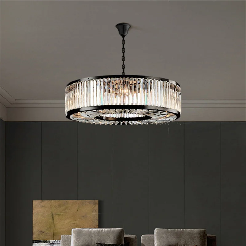 Chandeliers American Lustre Lighting Crystal Led Pendant Lamp Dining Room Hanging Retro Matte Black Metal Adjustable Drop Lights
Chandeliers American Lustre Lighting Crystal Led Pendant Lamp Dining Room Hanging Retro Matte Black Metal Adjustable Drop Lights