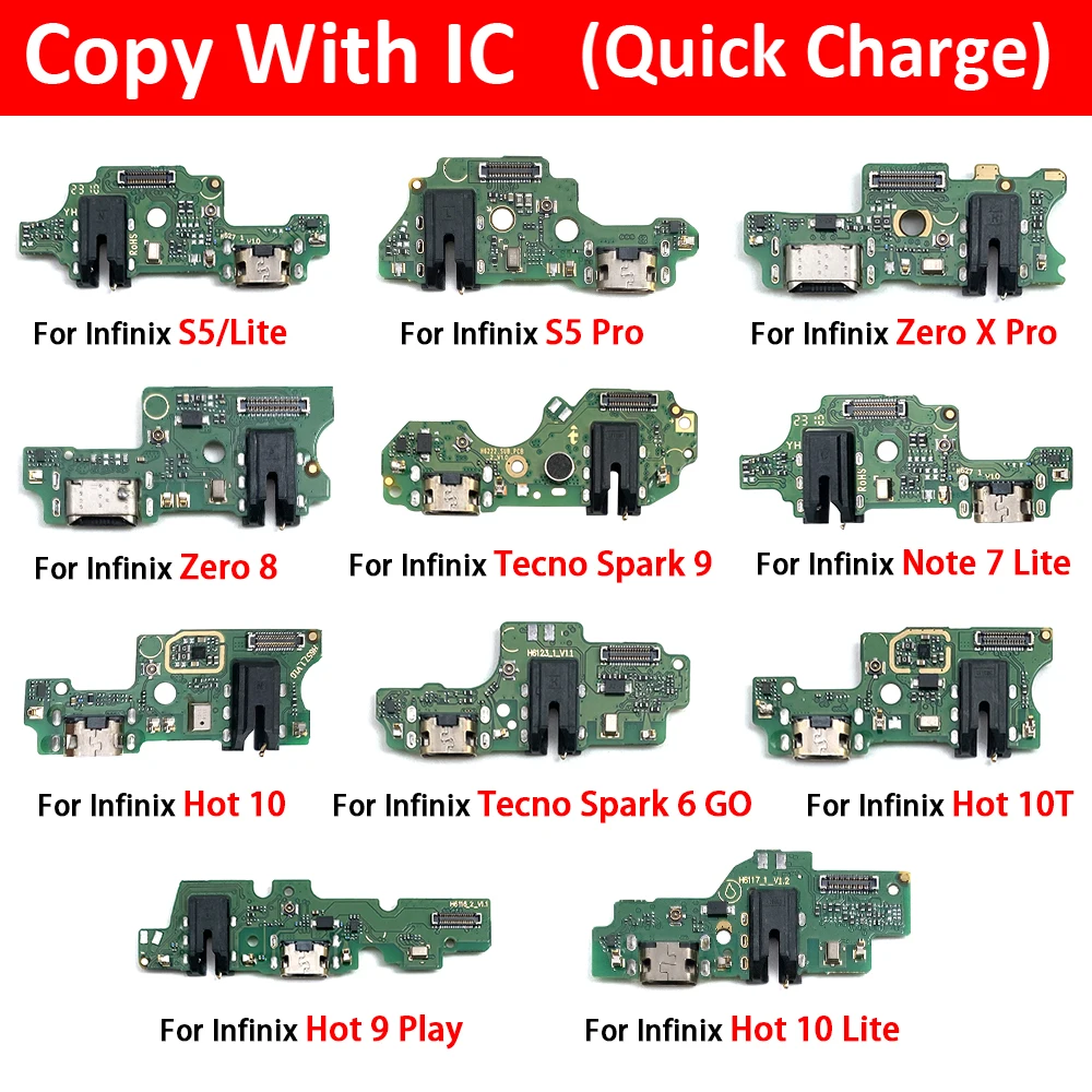USB-порт для зарядки Infinix Hot 9 Play X680 X688 10 X682 10T X689C Note 7 Lite X656 S5 Pro