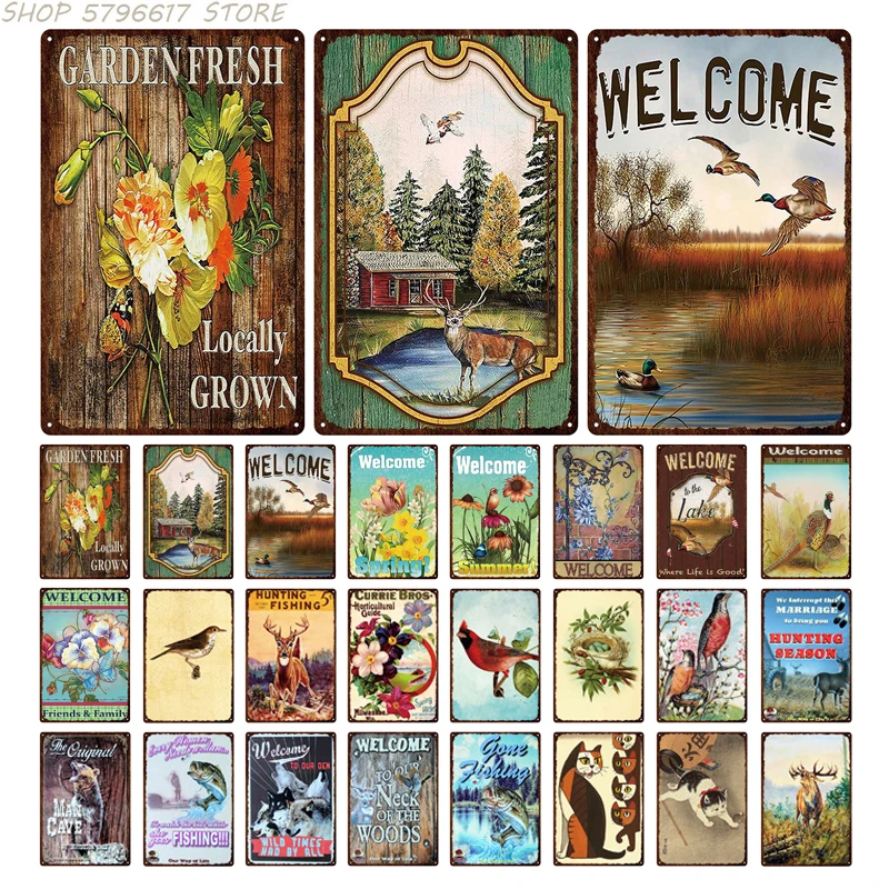Classical Birds Cats Flower Deer Natural Landscape Retro Plaque Iron Painting Metal Tin Sign Wall Decorative Painting Home Bar
Classical Birds Cats Flower Deer Natural Landscape Retro Plaque Iron Painting Metal Tin Sign Wall Decorative Painting Home Bar