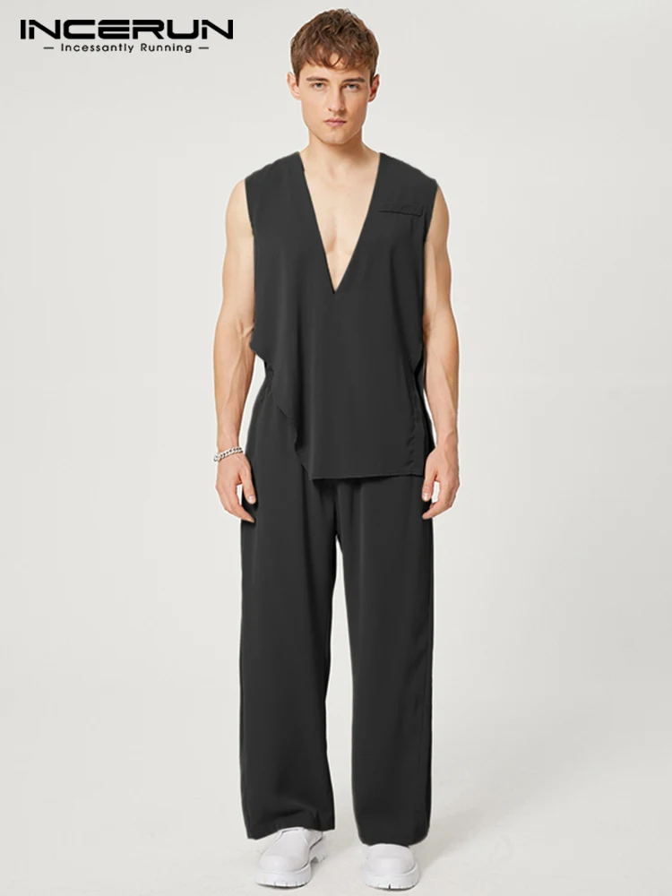 INCERUN Men Sets Solid Streetwear V Neck Sleeveless Tank Tops & Straight Pants 2PCS 2022 Summer Loose Men Casual Suits S-5XL
INCERUN Men Sets Solid Streetwear V Neck Sleeveless Tank Tops & Straight Pants 2PCS 2022 Summer Loose Men Casual Suits S-5XL
