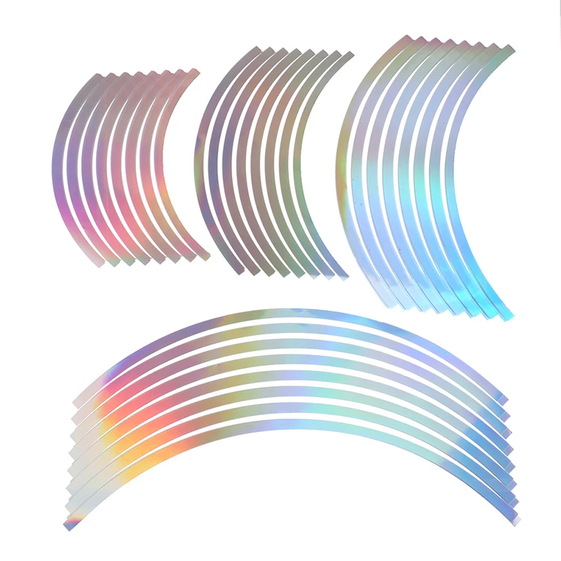 New PVC 10/12/14/18 Laser Car Motorcycle Decoration Car Sticker Rim Tape Motorcycle and Car Tire Reflective 16 Stripes/10 Inches
New PVC 10/12/14/18 Laser Car Motorcycle Decoration Car Sticker Rim Tape Motorcycle and Car Tire Reflective 16 Stripes/10 Inches