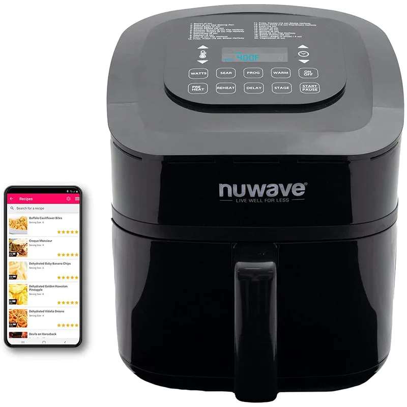 NUWAVE Brio цифровая фритюрница 7,25 кварт с цифровым управлением одним касанием, 100 предустановок, точный контроль температуры, книга рецептов
NUWAVE Brio цифровая фритюрница 7,25 кварт с цифровым управлением одним касанием, 100 предустановок, точный контроль температуры, книга рецептов