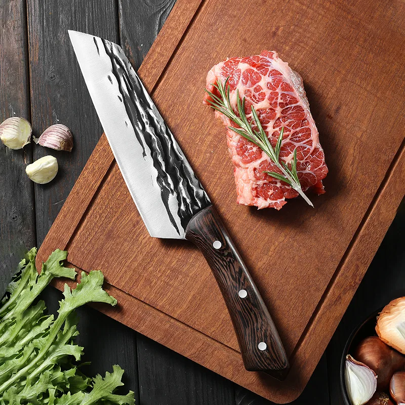 Japanese chef's knife, forged kitchen knife, household slicing knife, auxiliary knife, fish raw knife
Japanese chef's knife, forged kitchen knife, household slicing knife, auxiliary knife, fish raw knife