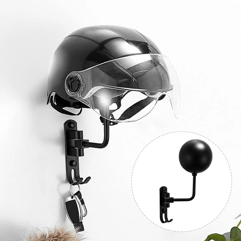 Wall Mounted Motorcycle Helmet Holder Metal bracket 180° rotatable Display Hanger Storage Rack with Hook
Wall Mounted Motorcycle Helmet Holder Metal bracket 180° rotatable Display Hanger Storage Rack with Hook