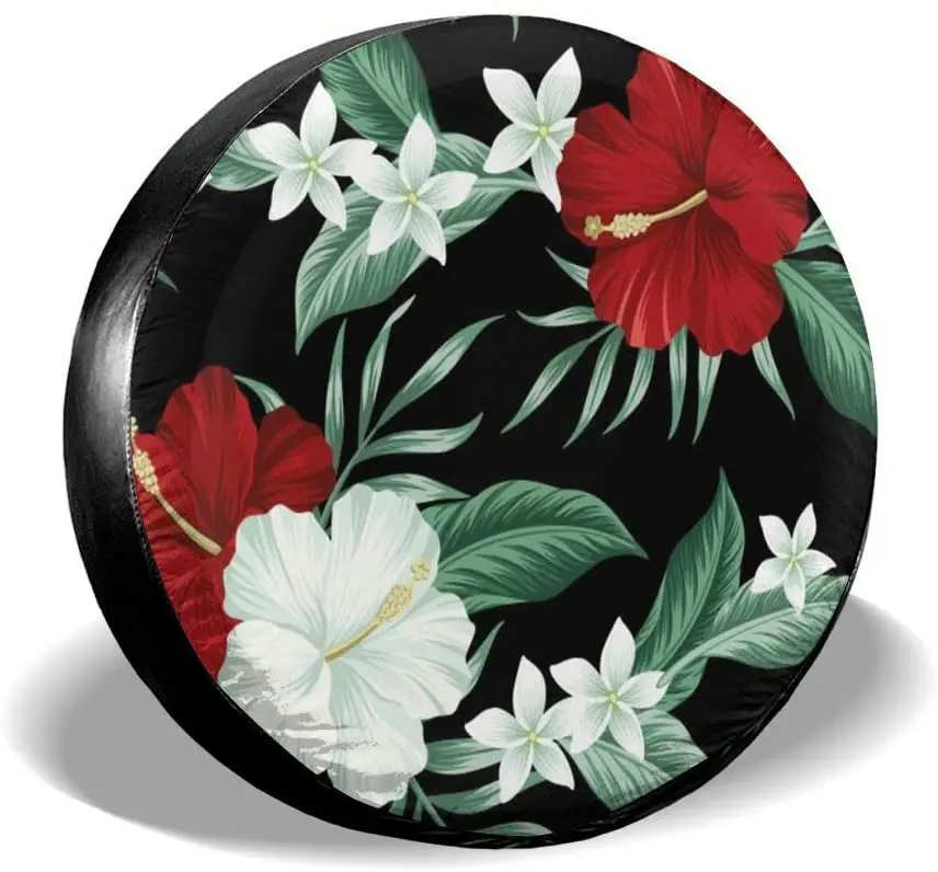 Foruidea Tropical Hawaiian Vintage Flower Red Hibiscus Spare Tire Cover Waterproof Dust-Proof UV Sun Wheel Tire Cover Fit for Je
Foruidea Tropical Hawaiian Vintage Flower Red Hibiscus Spare Tire Cover Waterproof Dust-Proof UV Sun Wheel Tire Cover Fit for Je