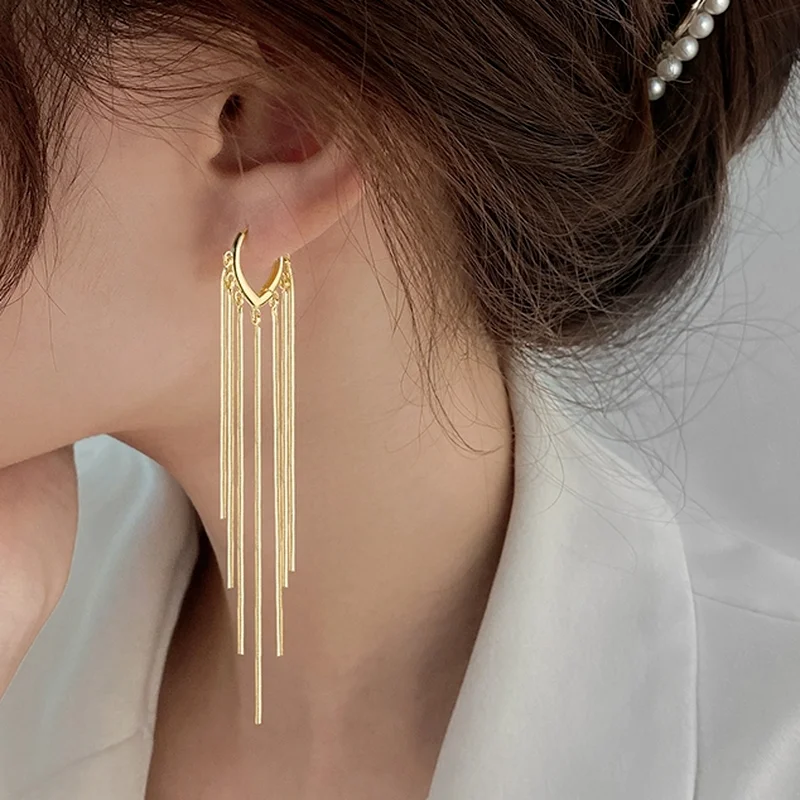 Classic Long Tassel Dangle Earrings for Women Girls Trendy Elegant Korean Fashion Drop Earrings Fashion Jewelry Gifts
Classic Long Tassel Dangle Earrings for Women Girls Trendy Elegant Korean Fashion Drop Earrings Fashion Jewelry Gifts