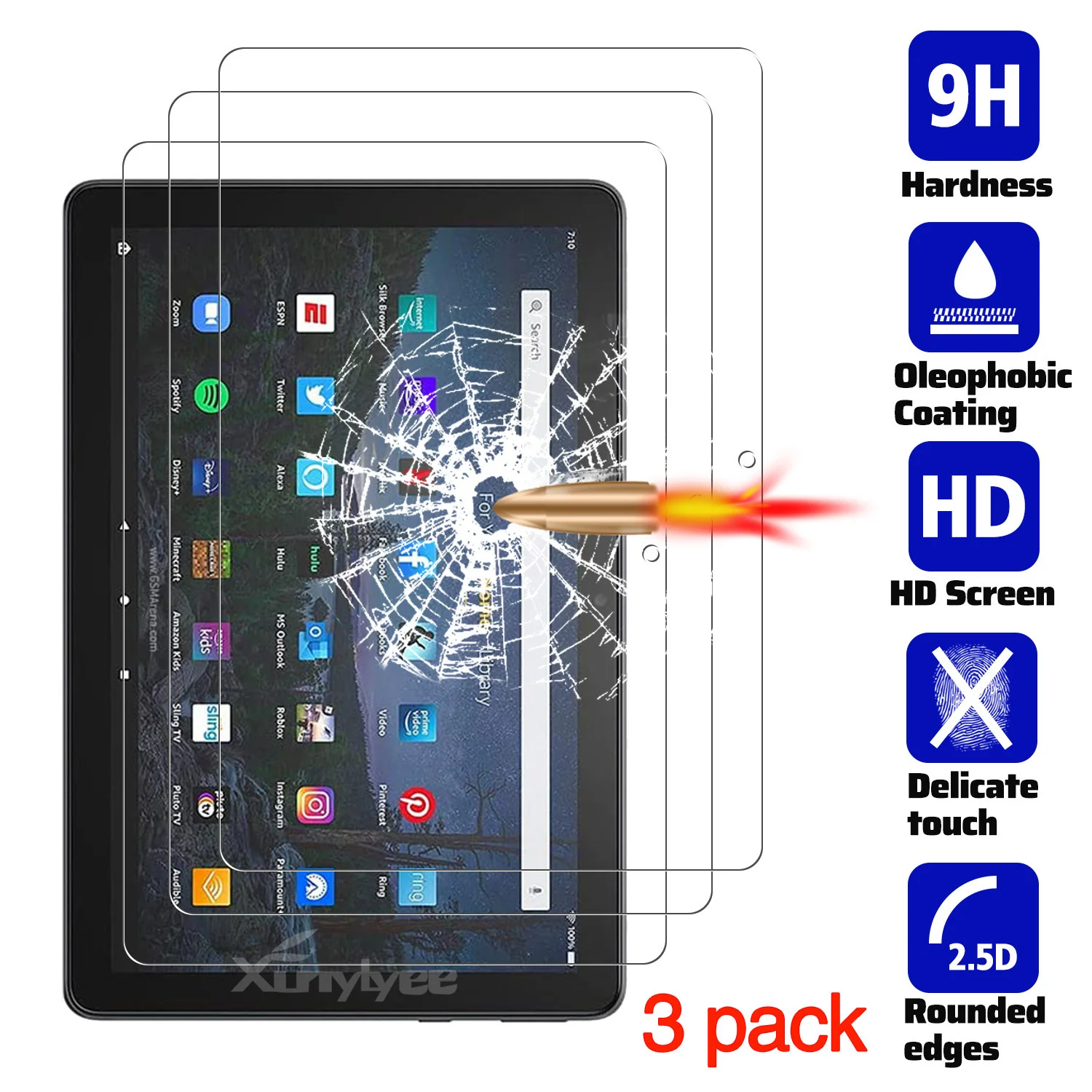 Защита для экрана Fire HD 10 2021, защитная пленка для планшета 10 Plus 2021, закаленное стекло
Защита для экрана Fire HD 10 2021, защитная пленка для планшета 10 Plus 2021, закаленное стекло