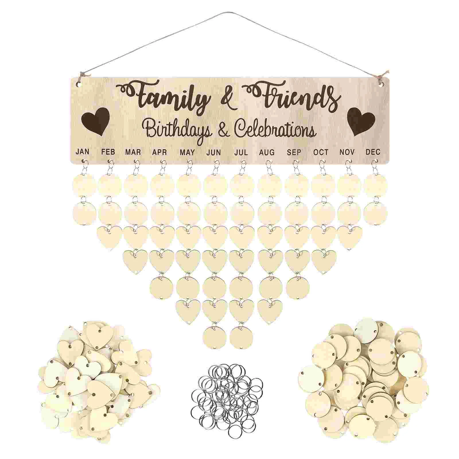 Family Reminder Calendar Hanging Date Plaque Birthday Anniversary Board Wood DIY Home Wall
Family Reminder Calendar Hanging Date Plaque Birthday Anniversary Board Wood DIY Home Wall