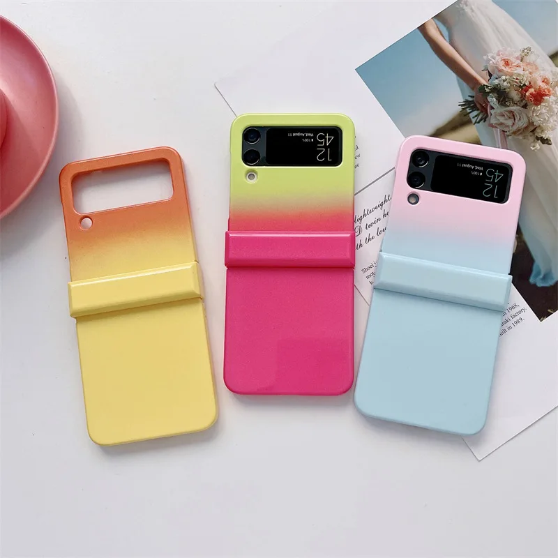 Creative Color Matching Gradient Phone Case for Samsung Galaxy Z Flip 3 Z Flip 4 Hard PC Back Cover for ZFlip3 ZFlip4 Case Shell
Creative Color Matching Gradient Phone Case for Samsung Galaxy Z Flip 3 Z Flip 4 Hard PC Back Cover for ZFlip3 ZFlip4 Case Shell