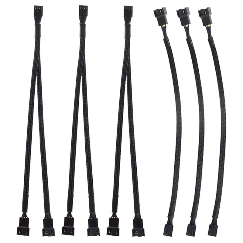 6 Pieces PWM Extension Cable, 4 Pin PWM Fan Extension Cable, PWM Fan Y Cables, PWM Fan Splitter
6 Pieces PWM Extension Cable, 4 Pin PWM Fan Extension Cable, PWM Fan Y Cables, PWM Fan Splitter