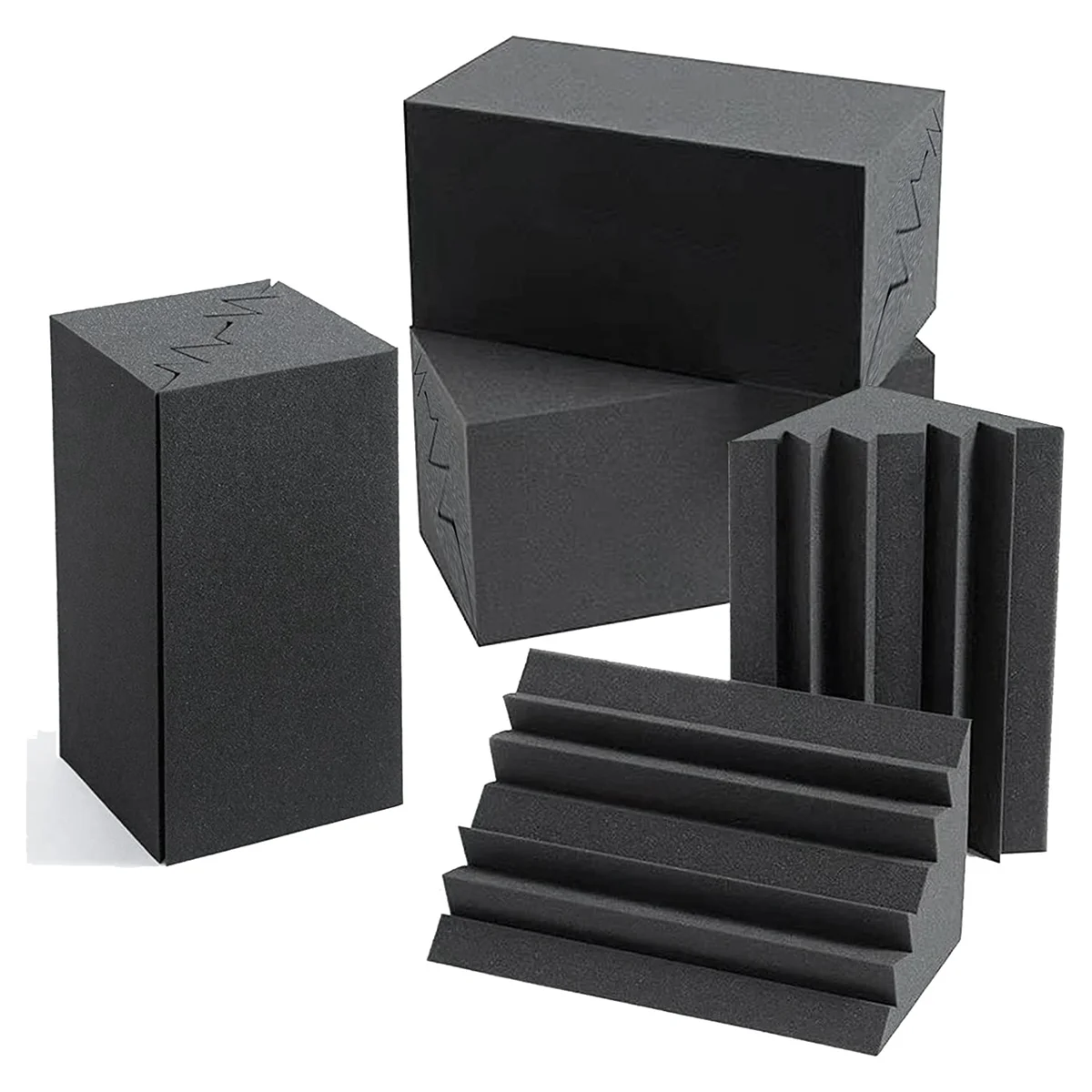 8Pack Acoustic Traps 12X7X7Inch Acoustic Foam, Sound Absorbing Foam, Wall Corner Blocks Foam for Studio, Home or Theater
8Pack Acoustic Traps 12X7X7Inch Acoustic Foam, Sound Absorbing Foam, Wall Corner Blocks Foam for Studio, Home or Theater
